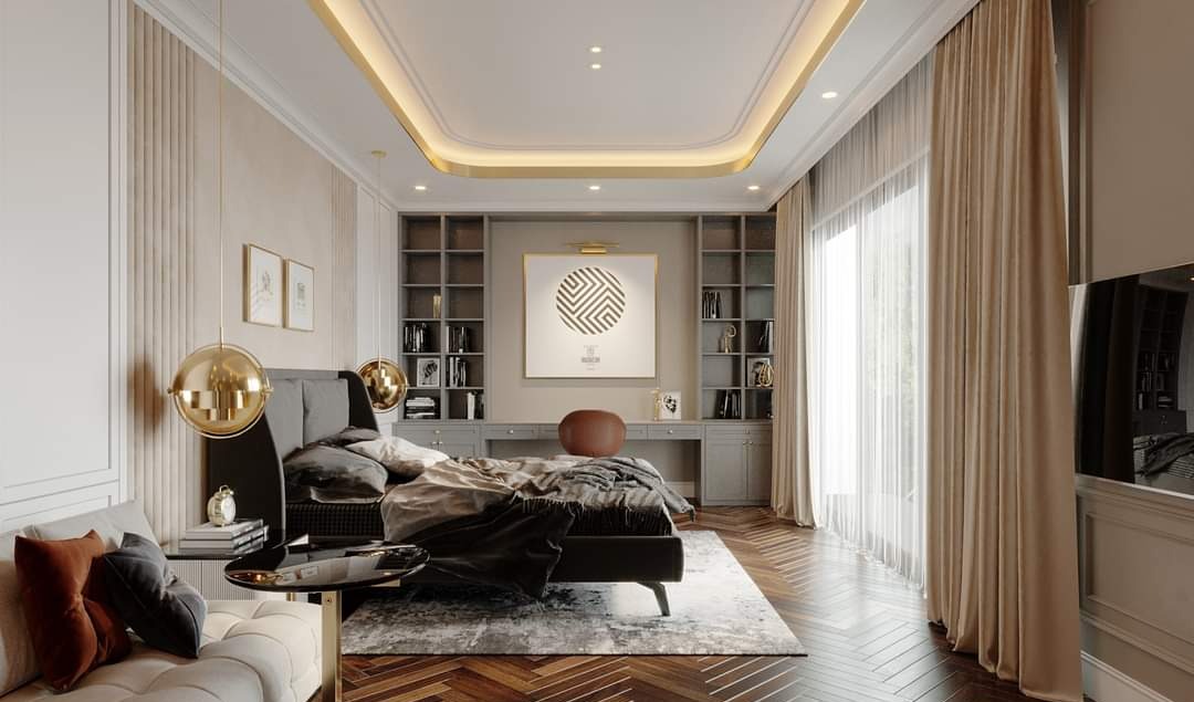 thi công nội thất phòng ngủ quận 7 căn hộ luxcity