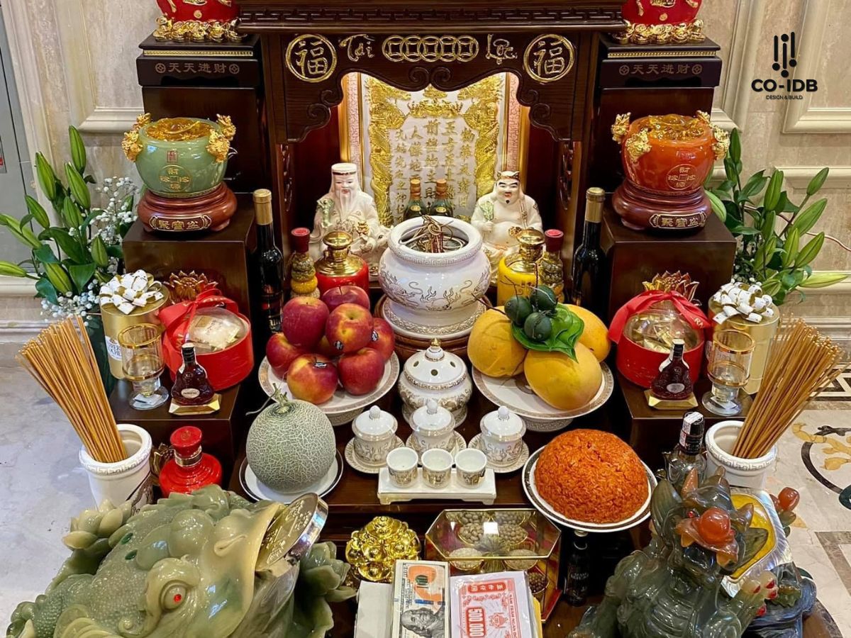 Bàn thờ thần tài là biểu tượng của tài lộc