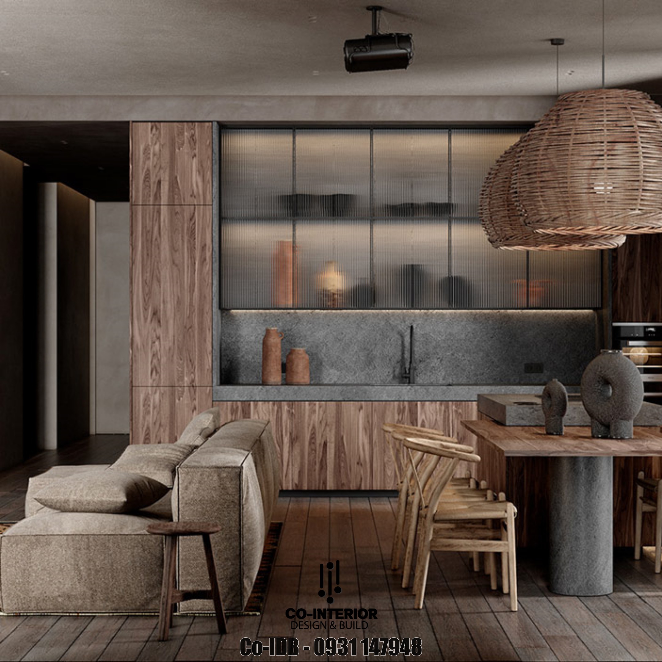 tủ bếp bằng gỗ