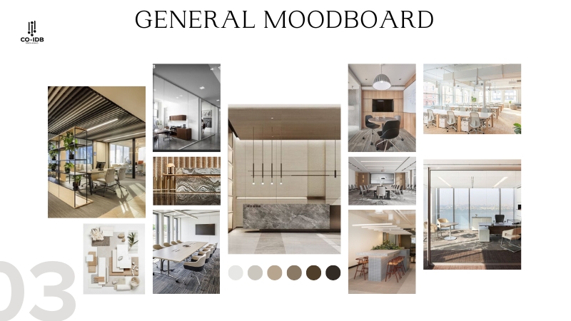 Moodboard là phần quan trọng trong việc lên kế hoạch màu sắc văn phòng