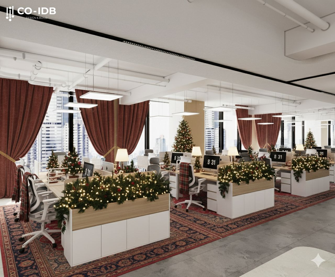 Trang trí Noel cho văn phòng theo phong cách vintage