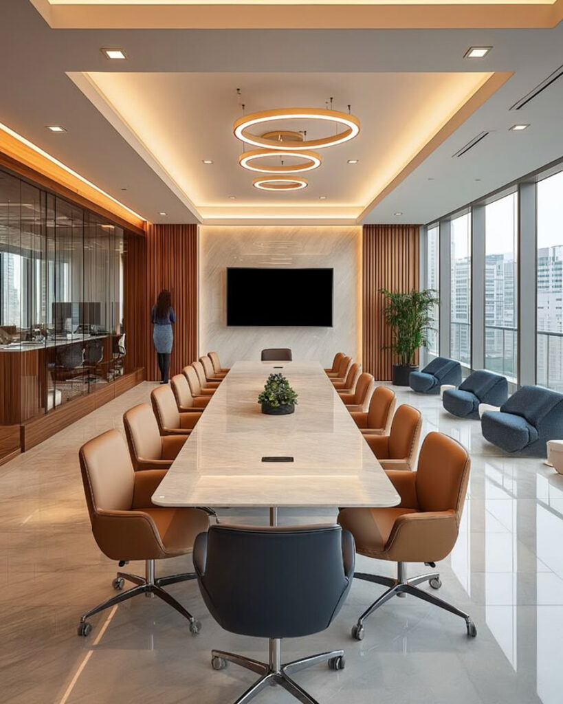 Văn phòng làm việc dạng Executive Suite được tích hợp đầy đủ tiện nghi