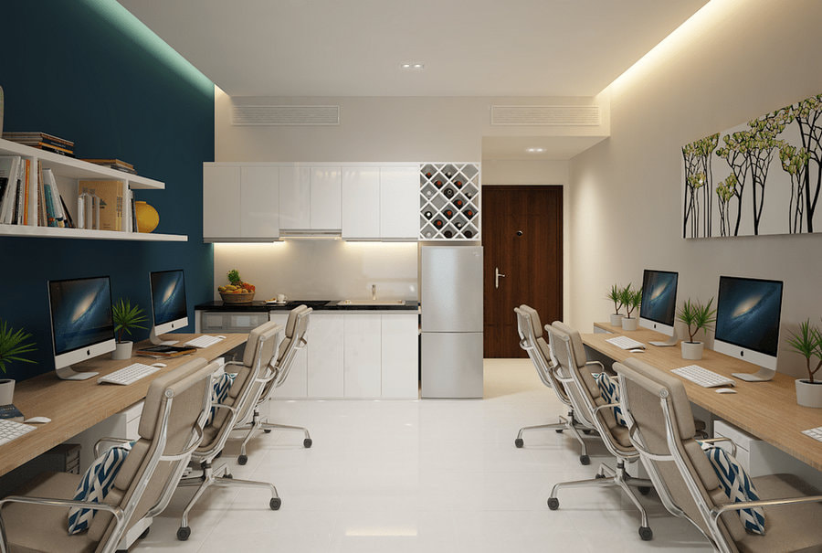 Thiết kế văn phòng căn hộ vô cùng tiện nghi
