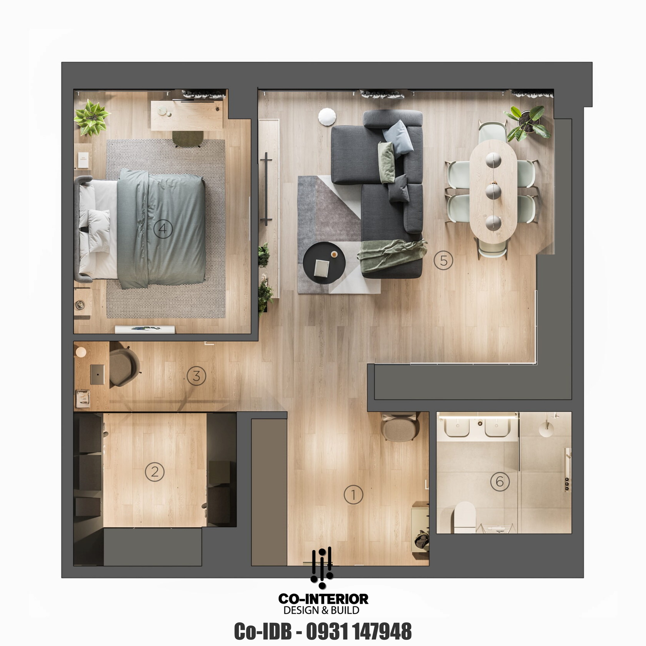 bố trí không gian hợp lý