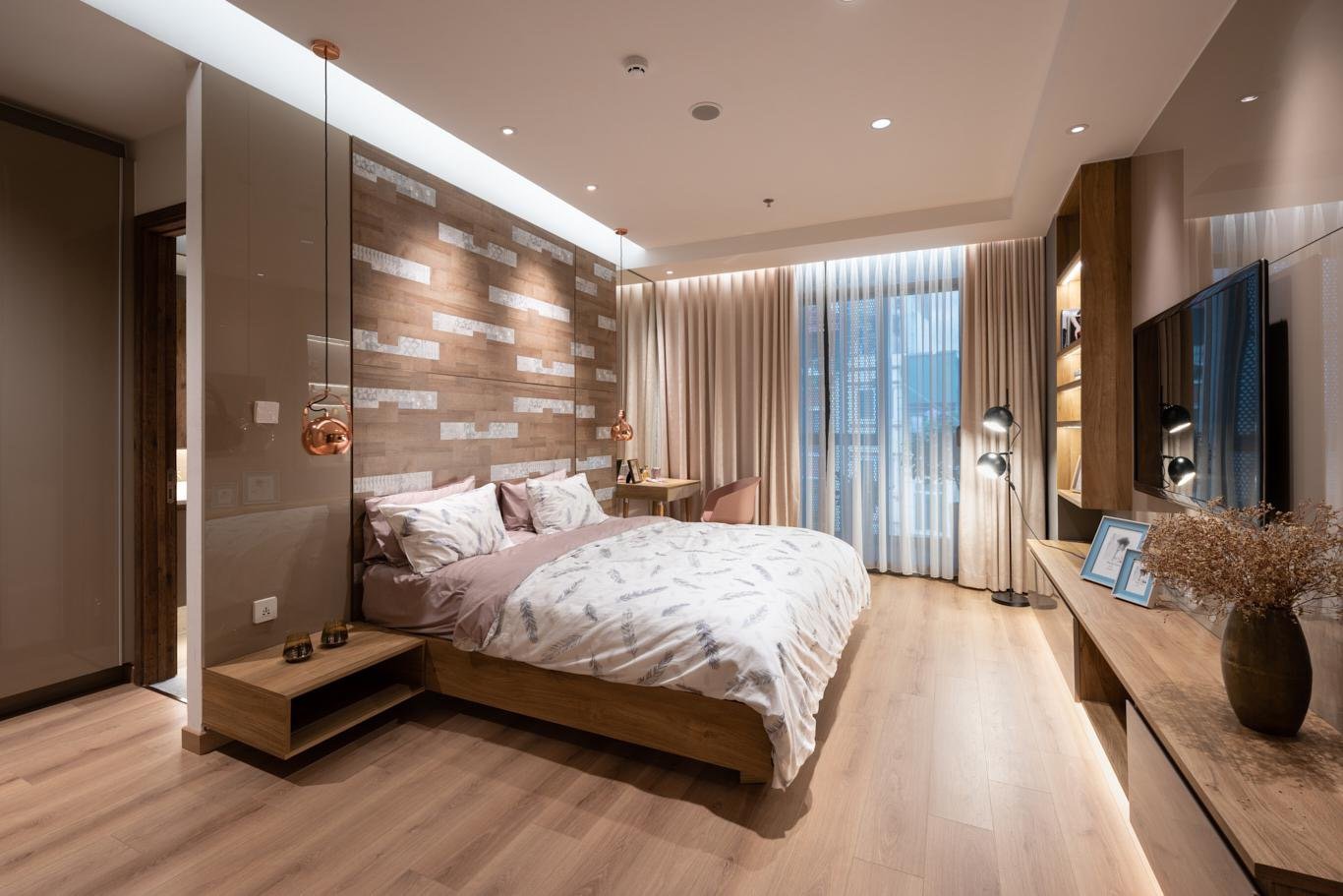 phòng ngủ phong cách thiện đại