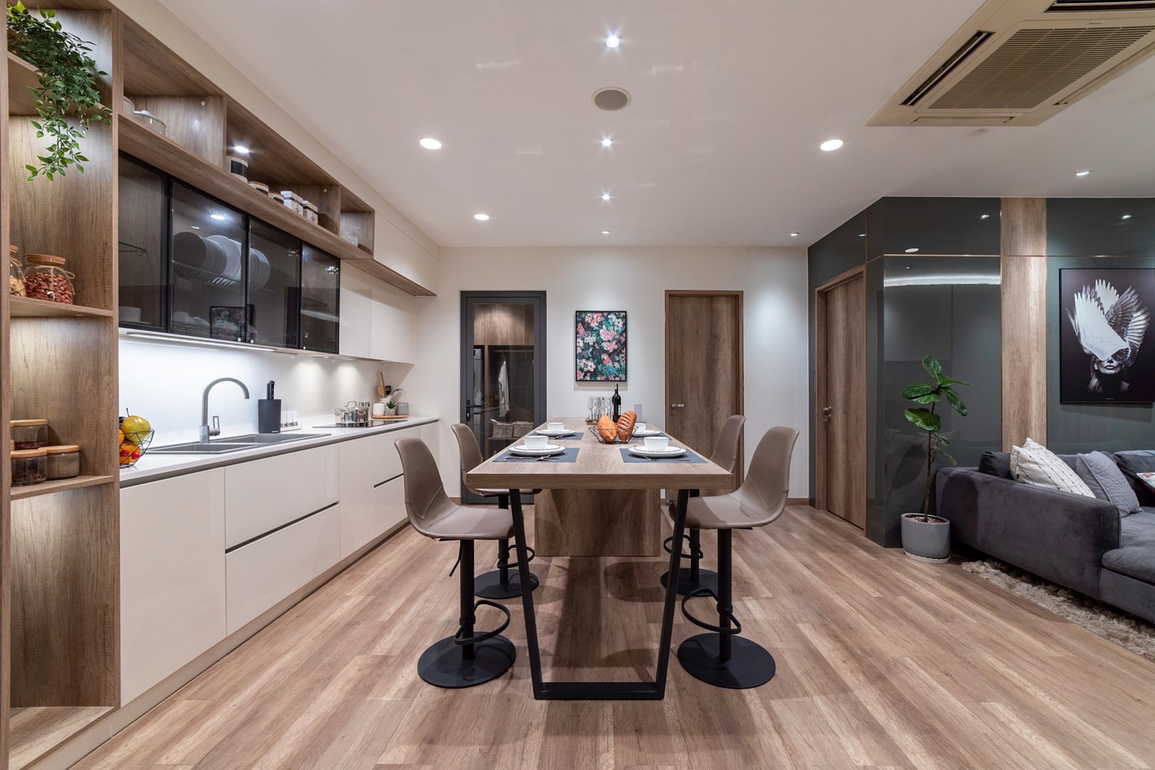 thiết kế nội thất nhà bếp phong cách hiện đại