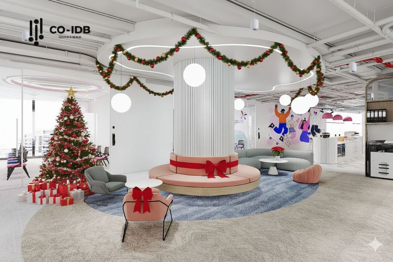 Trang trí Noel cho khu vực làm chung của doanh nghiệp MB Ageas Life (AIA)