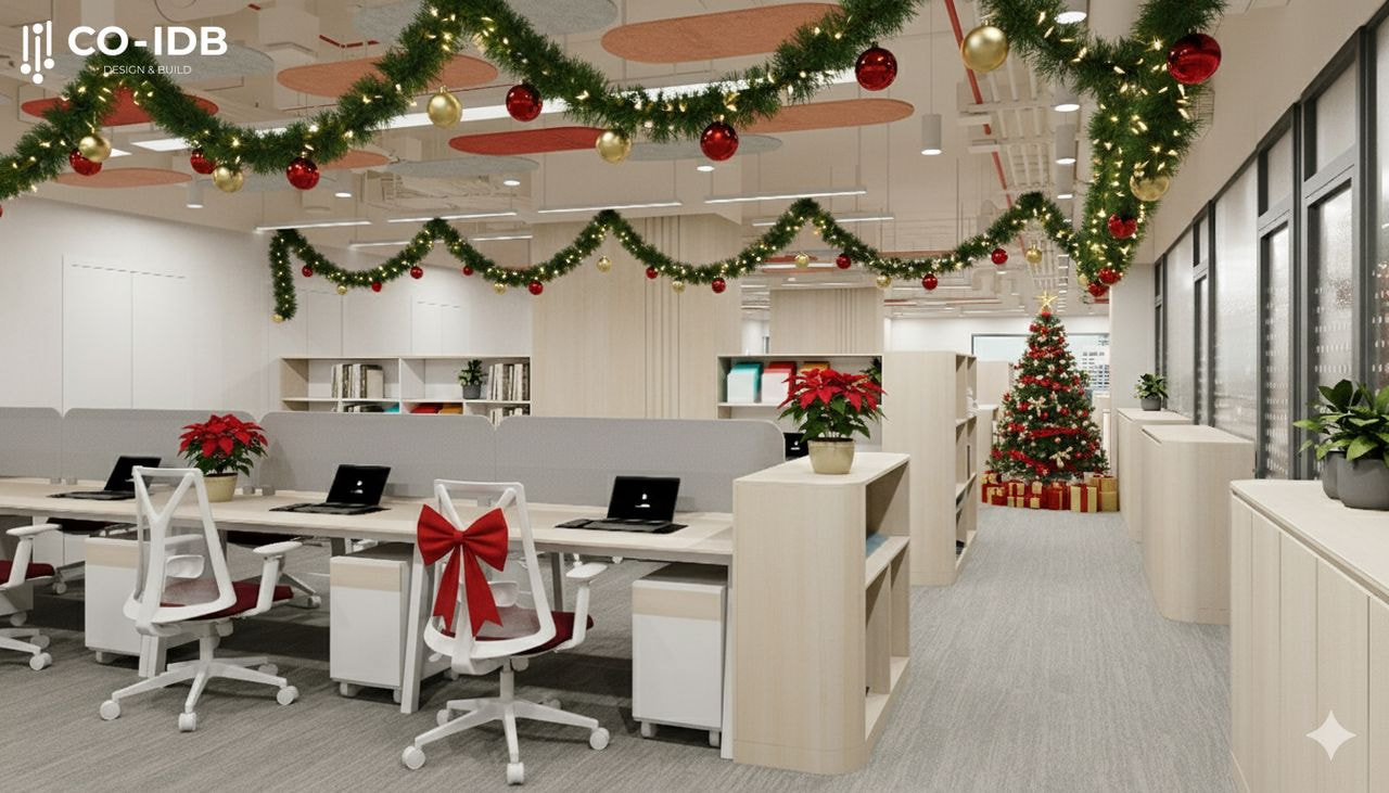 Khám phá mẫu trang trí Noel cho văn phòng