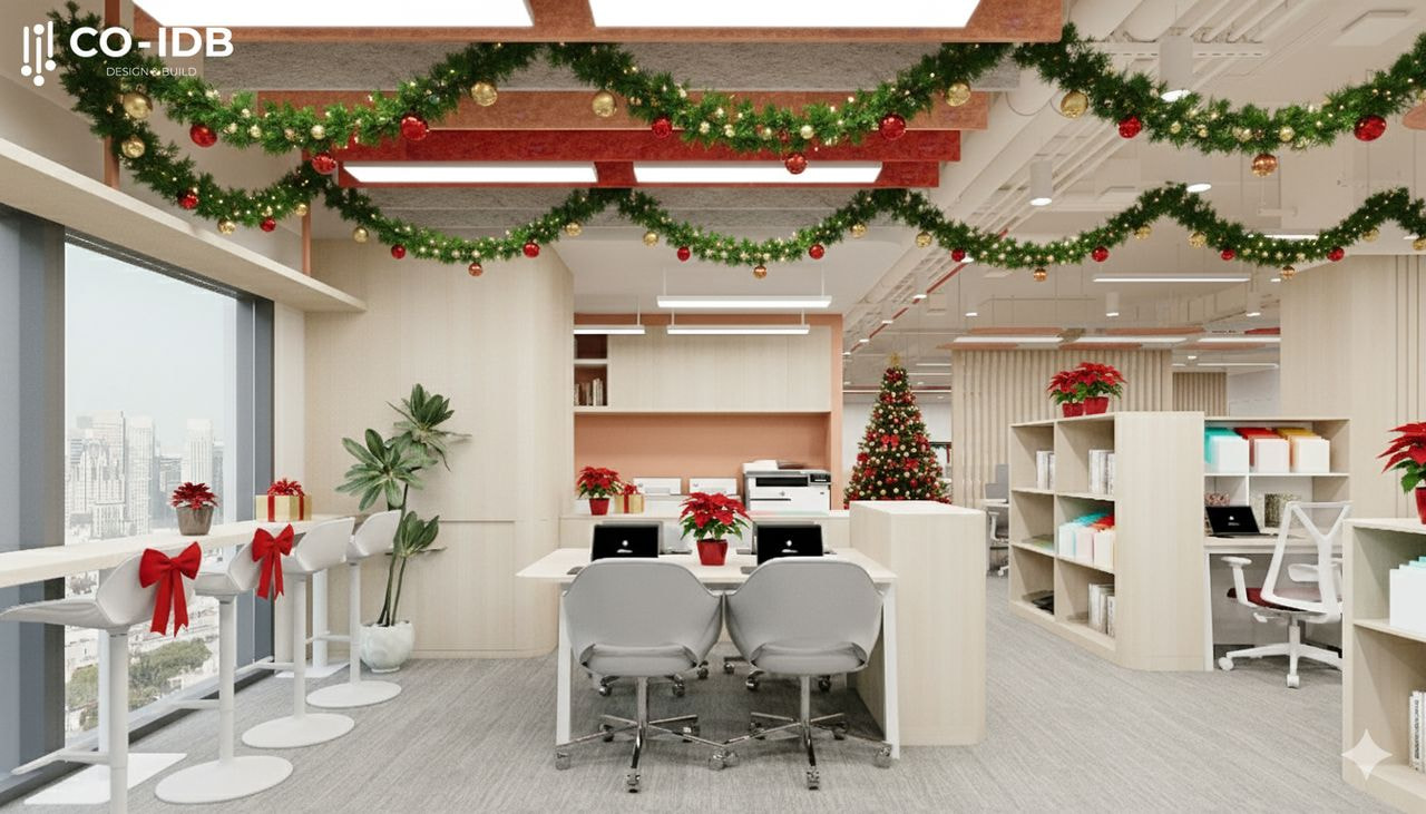 Mẫu tham khảo trang noel khu vực làm việc