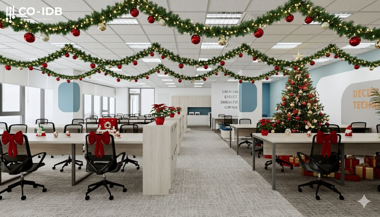 Mẫu tham khảo trang noel khu vực làm việc