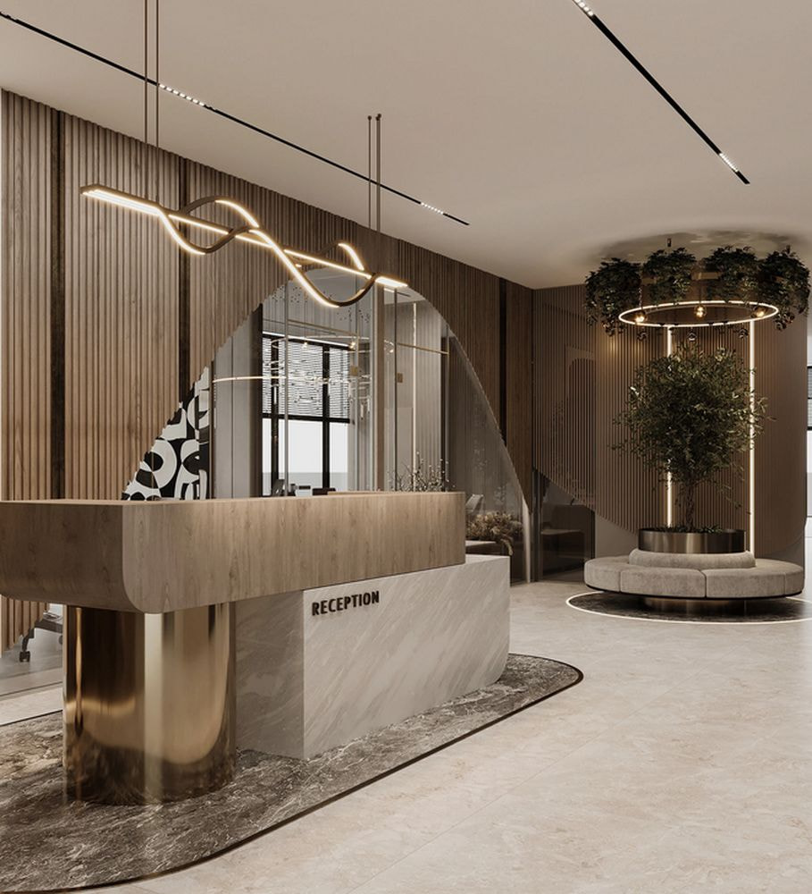 Thiết kế văn phòng 300m2 mang đậm hơi hướng Luxury cực sang trọng