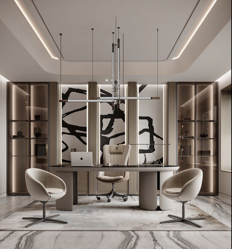 Không gian phòng cấp cao đầy sang trọng được thiết kế theo hơi hướng Luxury