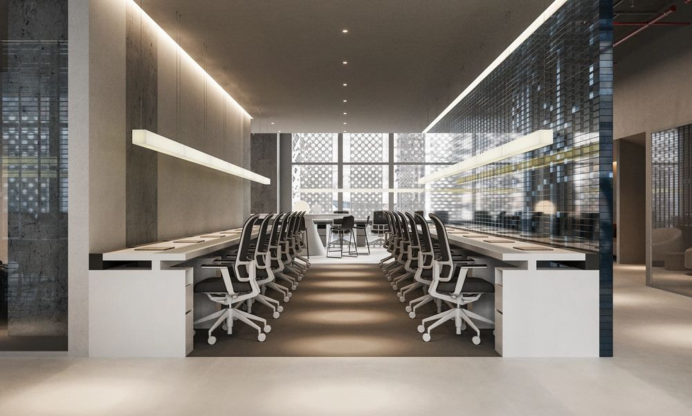 Thiết kế văn phòng có điểm nhấn độc đáo với mảng tường nghệ thuật tạo dấu ấn riêng cho thương hiệu