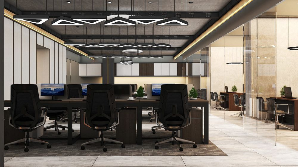 Mẫu văn phòng nhà máy với diện tích trên 500m2 đầy vẻ sang trọng, hiện đại