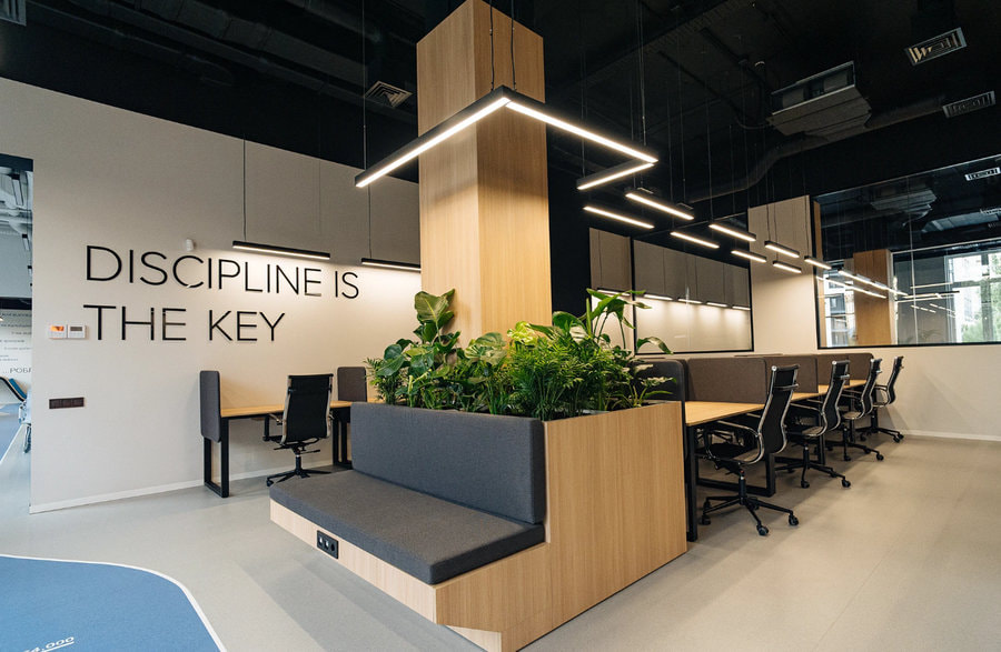 Những tone màu trung tính thường được sử dụng trong không gian văn phòng Biophilic