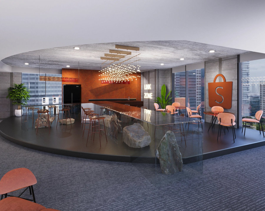 Khu vực nghỉ ngơi được thiết kế tận dụng ánh sáng tự nhiên vô cùng tươi sáng