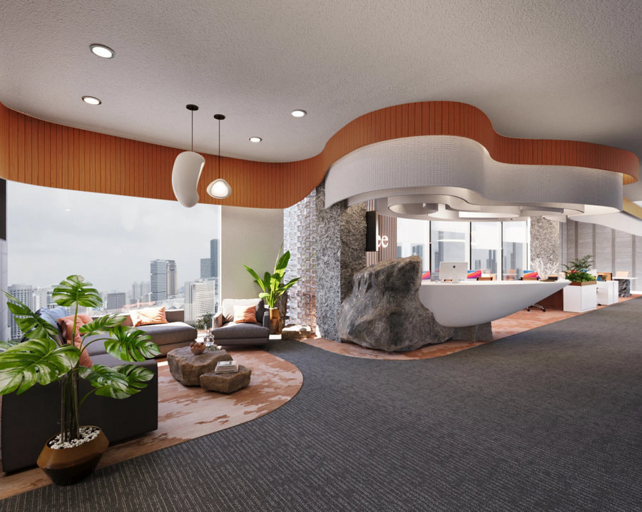 Văn phòng Shopee ưu tiên lối thiết kế mở để tạo sự kết nối giữa nhân sự