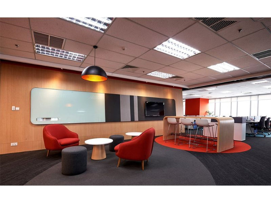 Khu vực brainstorm được thiết kế toát lên vẻ gần gũi với chất liệu gỗ chủ đạo 