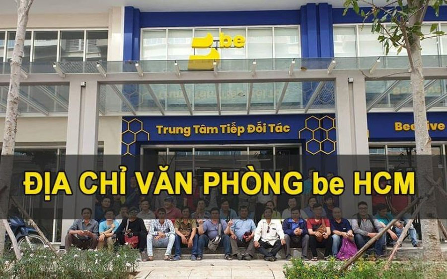 Văn phòng đăng ký của Be được thiết kế với tone xanh, vàng thể hiện rõ nét độ nhận diện thương hiệu