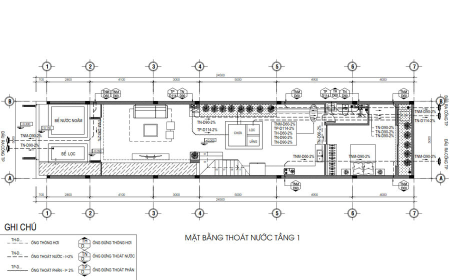 Sơ đồ điện nước nên được bố trí khoa học