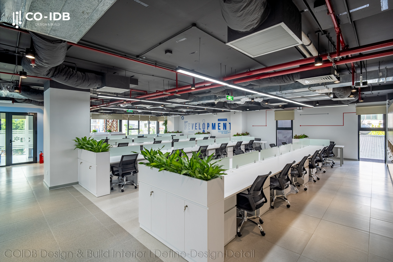 Thiết kế khu vực làm việc linh hoạt mang đến sự thuận tiện khi doanh nghiệp thay đổi cơ cấu tổ chức